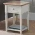 Provence Single Drawer Lamp Table - Grey, Lacquer
