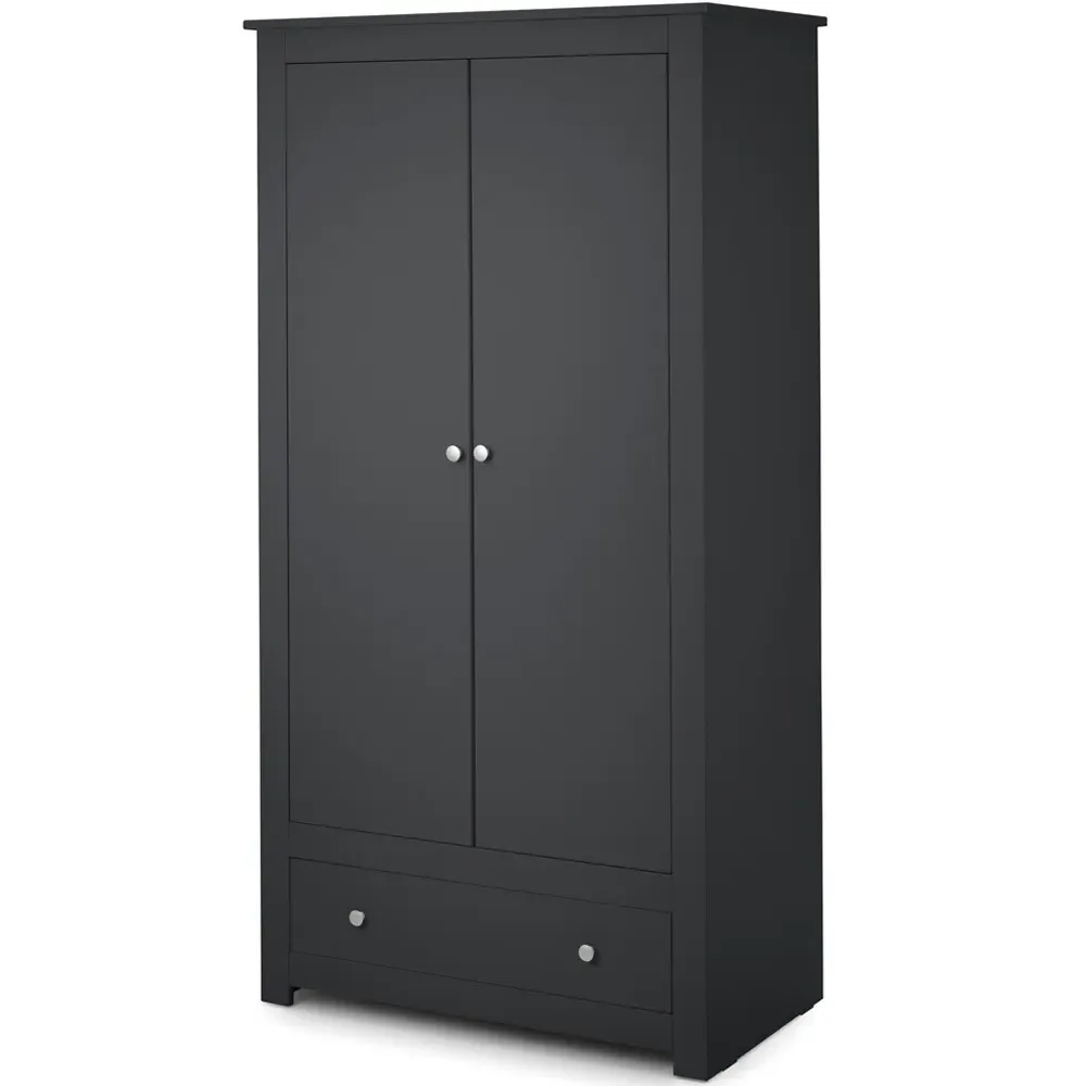 Radley 2 Door Wardrobe with Drawer - Anthracite