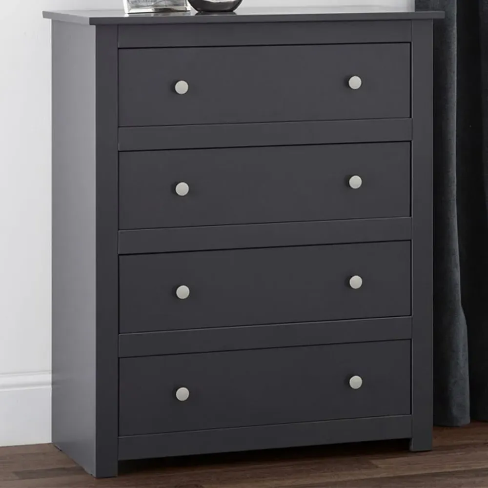 Radley 4 Drawer Chest of Drawers - Anthracite image