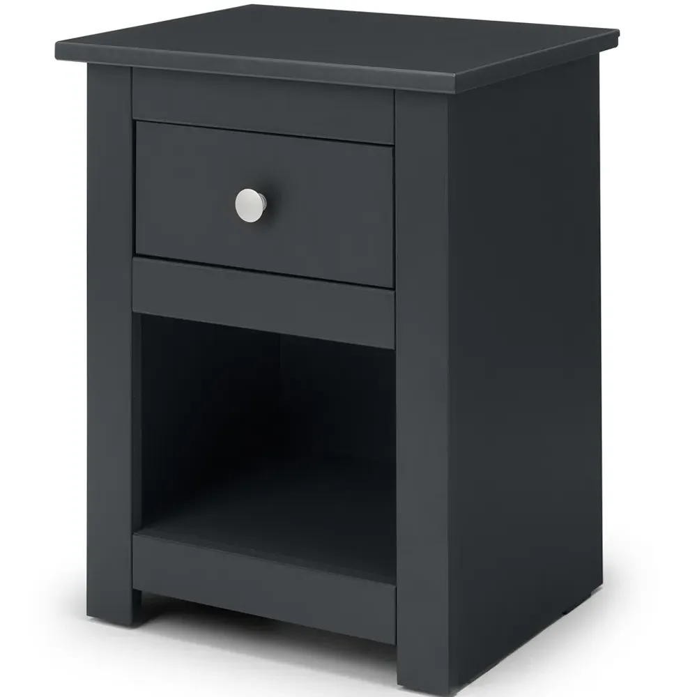 Radley Bedside Table with Drawer - Anthracite