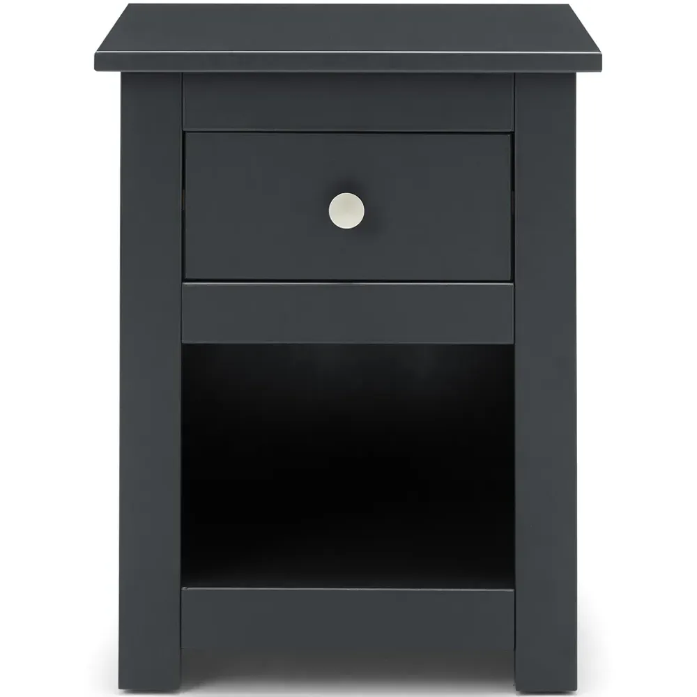 Radley Bedside Table with Drawer - Anthracite
