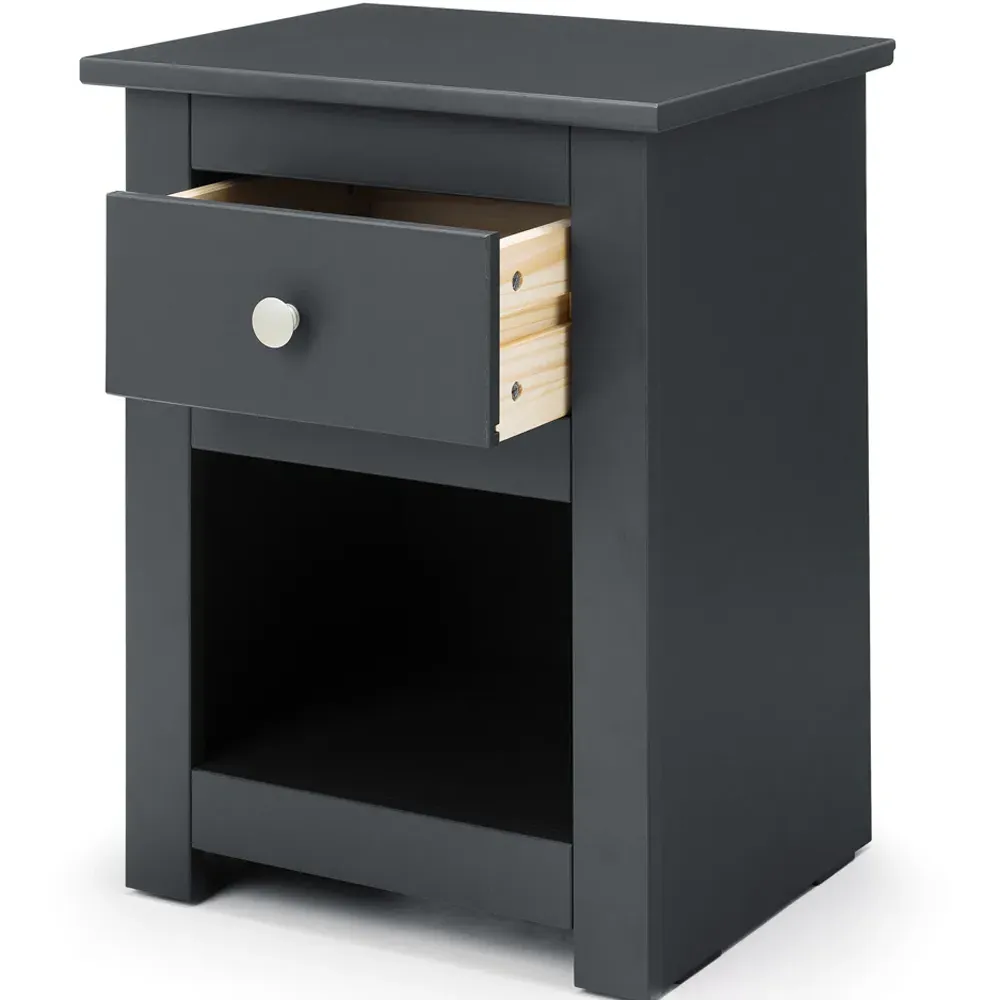 Radley Bedside Table with Drawer - Anthracite