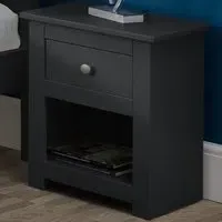 Radley Bedside Table with Drawer - Anthracite