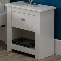 Radley Single Drawer Bedside Table - White