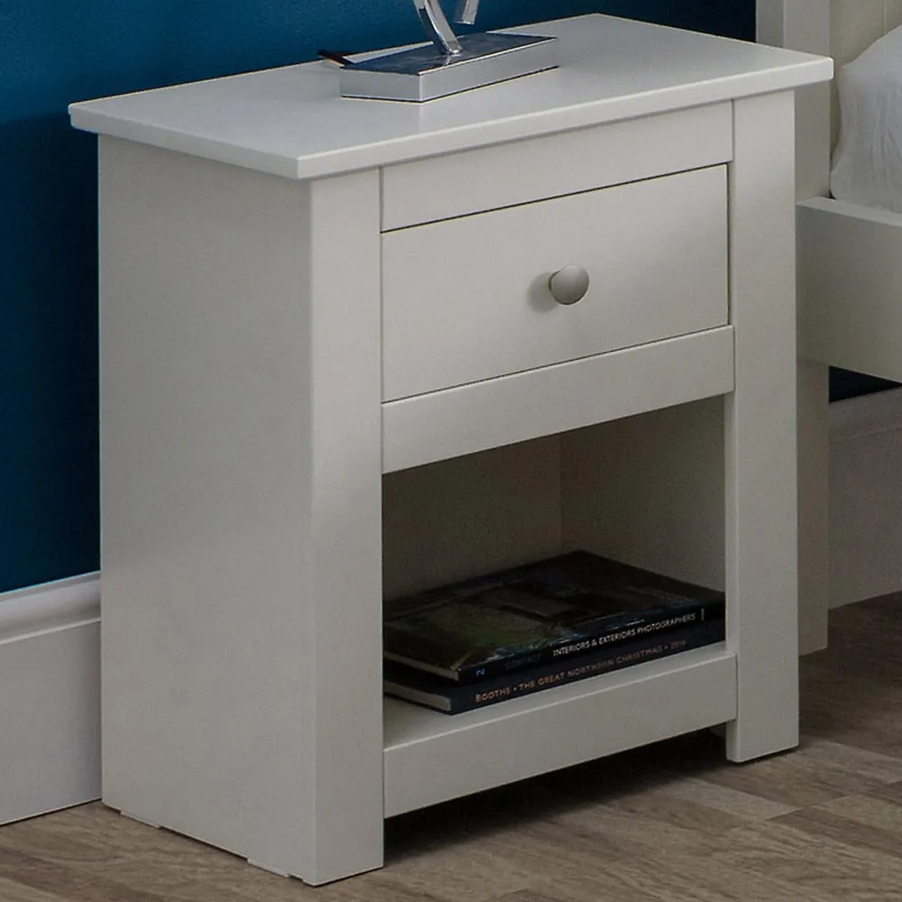 Radley Single Drawer Bedside Table - White image