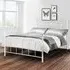 Rebecca King Size Bed Frame - White, Metal