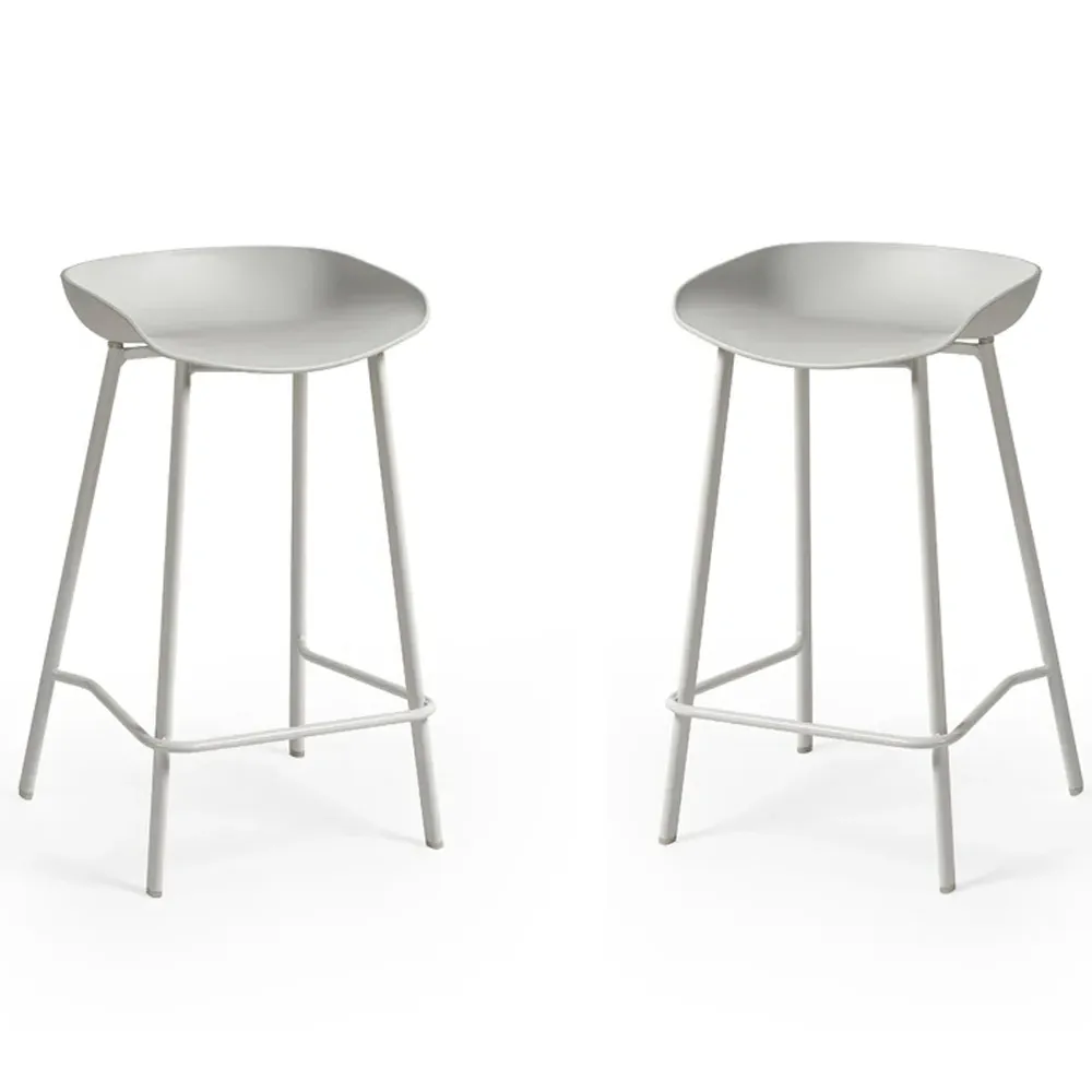 Renzo Bar Stool Set of 2 - Grey