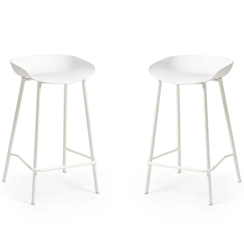 Renzo Bar Stool Set of 2 - White