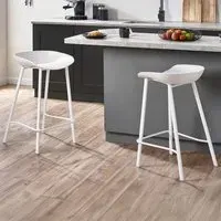 Renzo Bar Stool Set of 2 - White