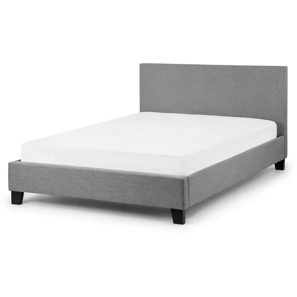 Rialto King Size Bed Frame - Grey, Linen