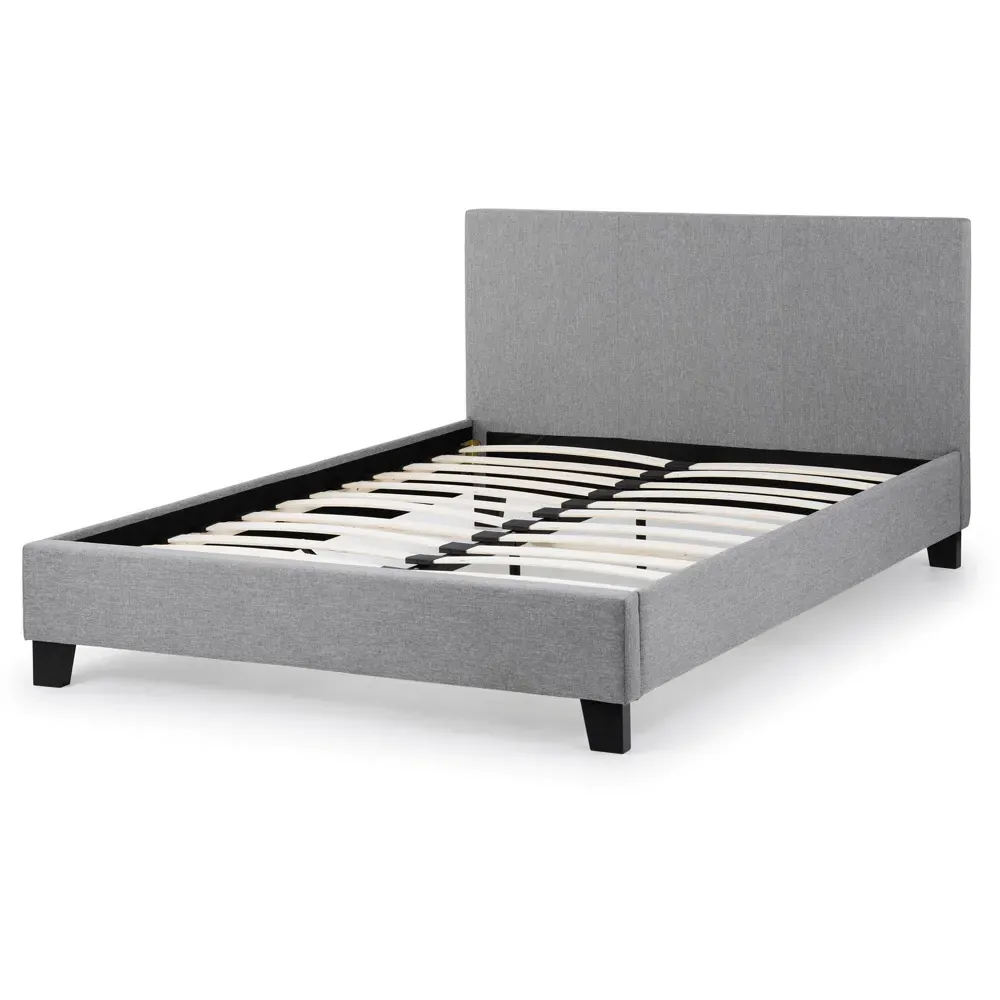 Rialto King Size Bed Frame - Grey, Linen