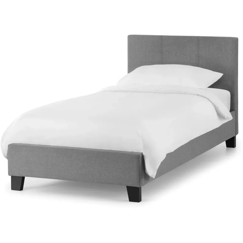 Rialto Single Bed Frame - Grey, Linen