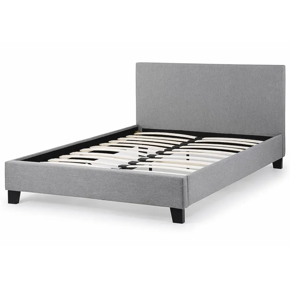 Rialto Small Double Bed Frame - Light Grey, Linen