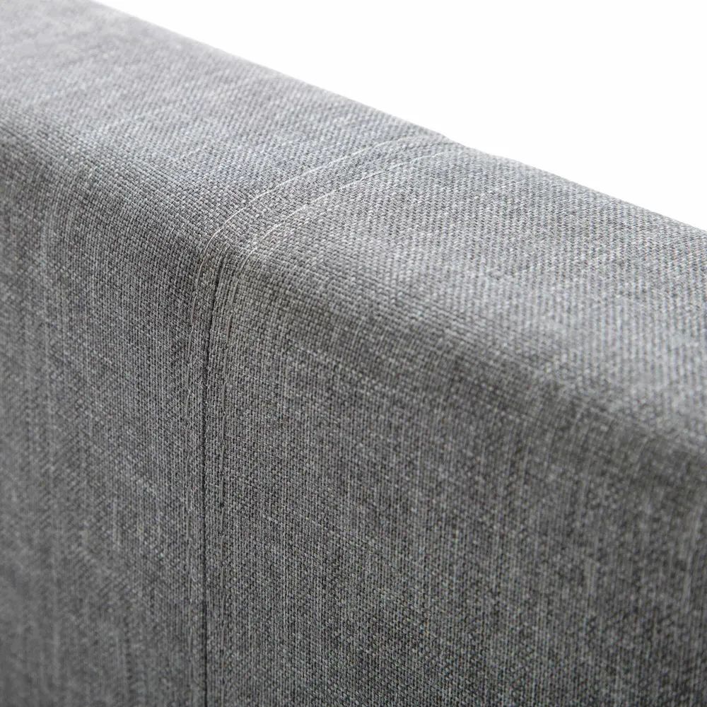 Rialto Small Double Bed Frame - Light Grey, Linen