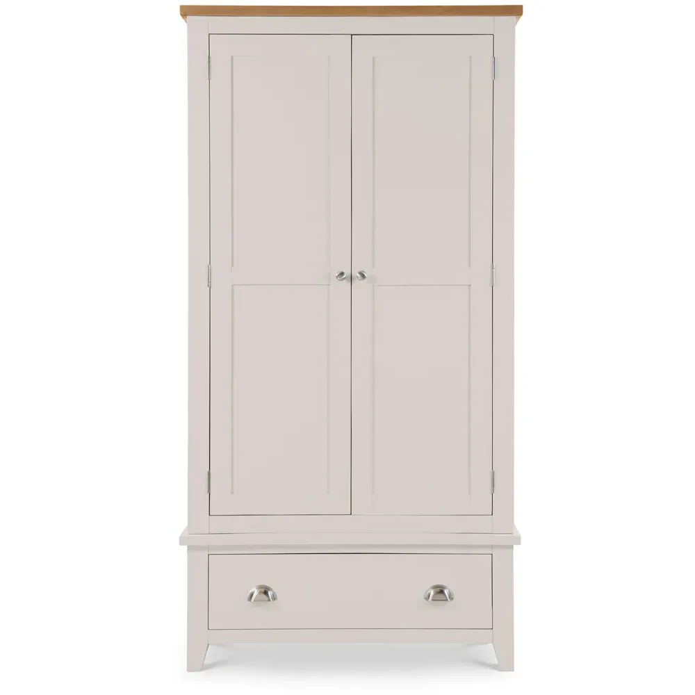 Richmond 2 Door Single Drawer Wardrobe - Grey, Oak