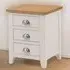 Richmond 3 Drawer Bedside Table - Grey, Oak