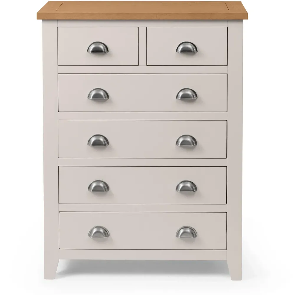 Richmond 6 Drawer Chest of Drawers - Grey, Oak