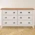 Richmond 6 Drawer Wide Chest of Drawers - Grey, Oak