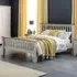 Richmond King Size Bed Frame with High Foot End - Grey, Oak
