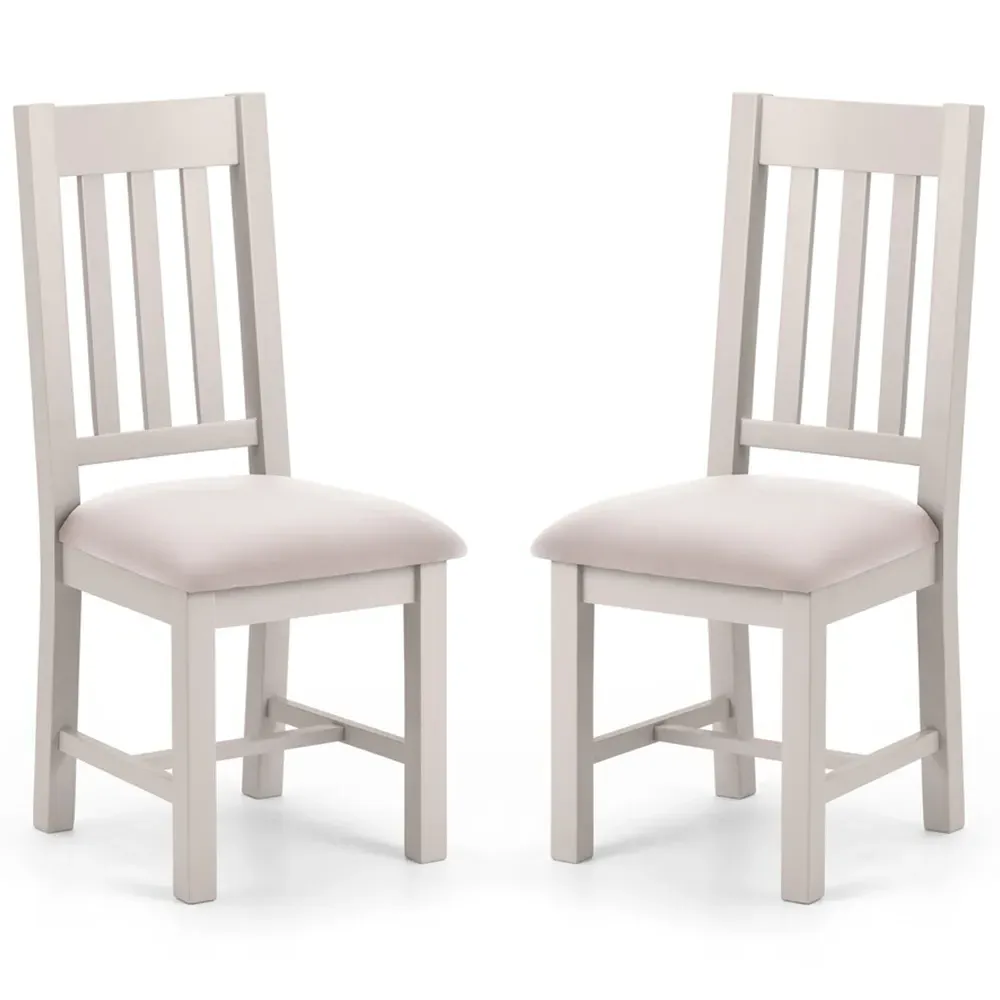 Richmond Set of 2 Dining Chairs - Grey, Linen