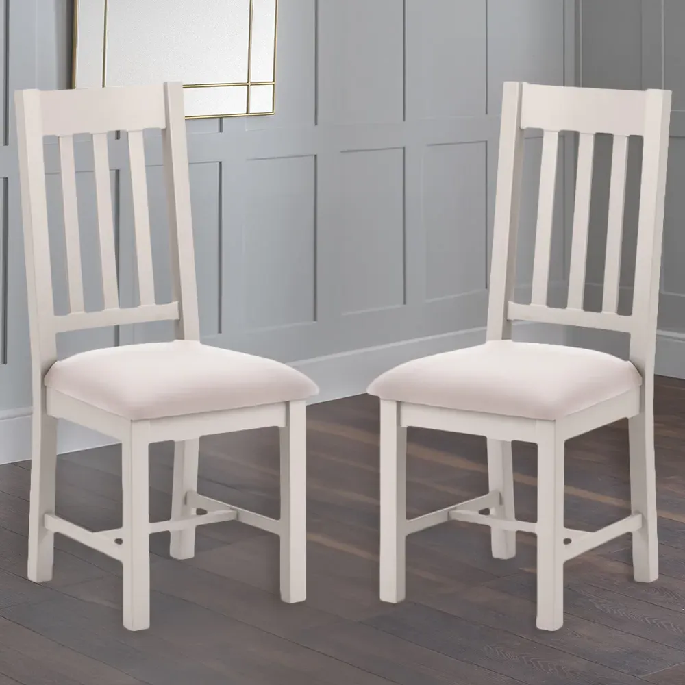Richmond Set of 2 Dining Chairs - Grey, Linen