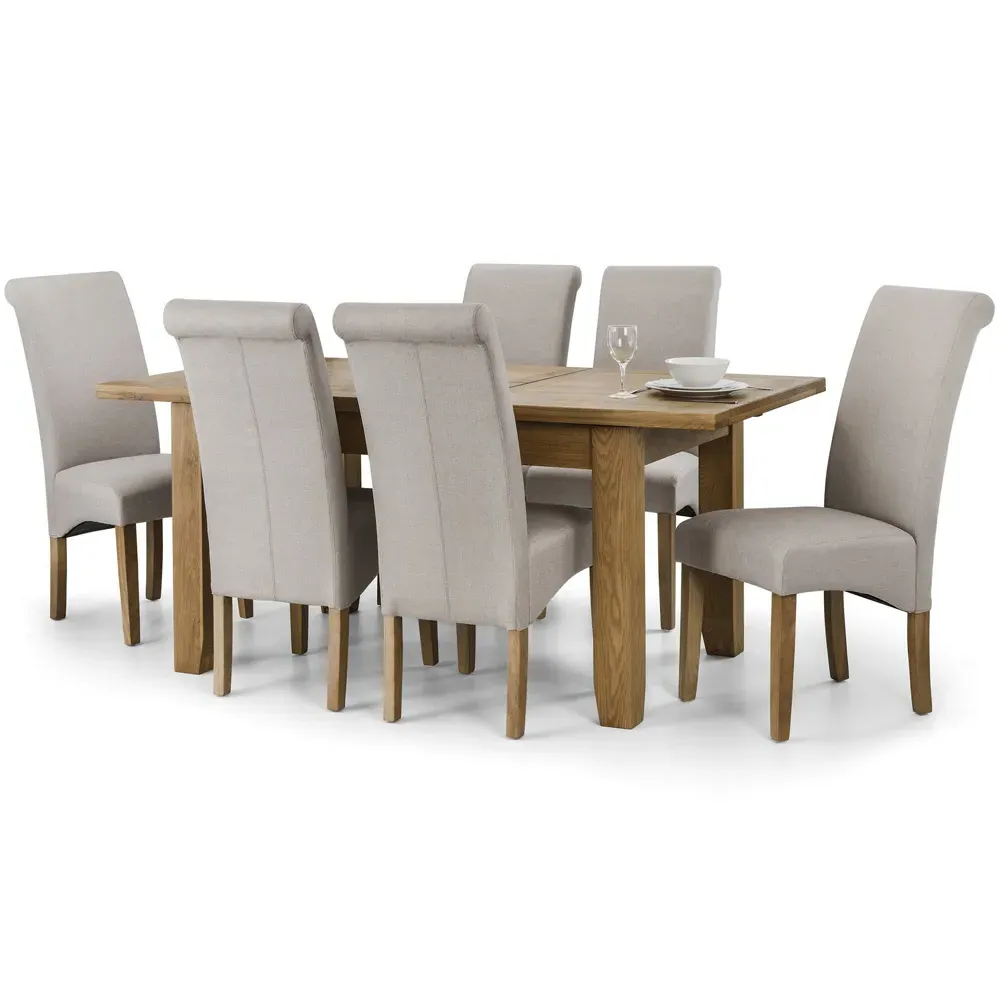 Rio Set of 2 Scrollback Chairs - Grey, Linen