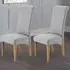 Rio Set of 2 Scrollback Chairs - Grey, Linen