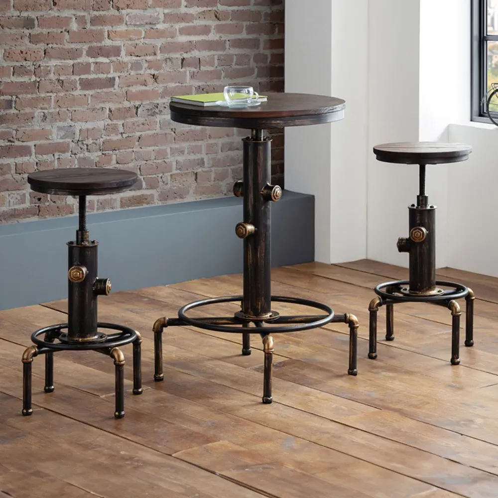 Rockport Round Bar Stool - Copper, Elm image