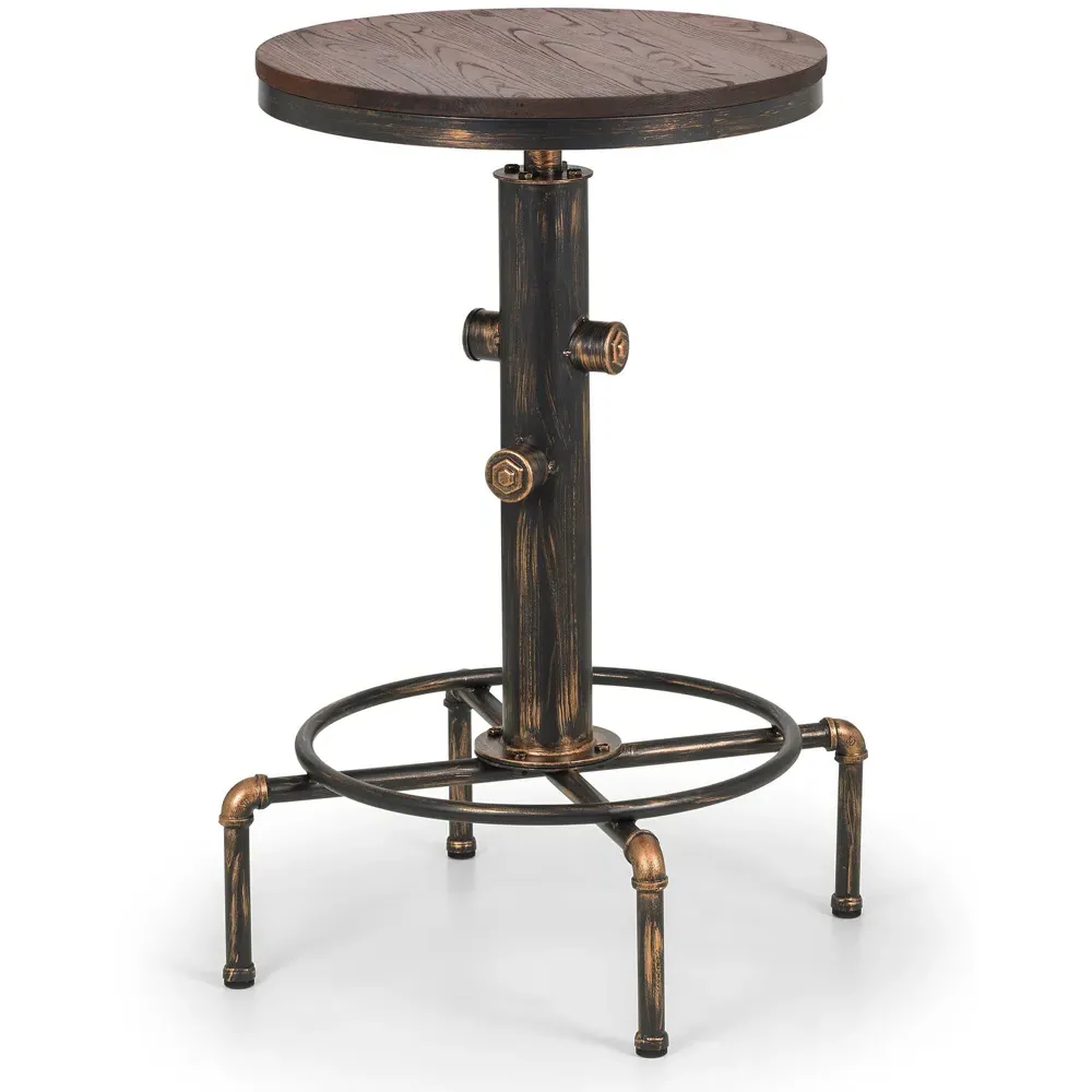 Rockport Round Bar Table - Copper, Elm