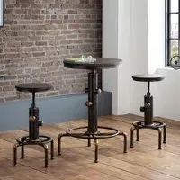 Rockport Round Bar Table - Copper, Elm