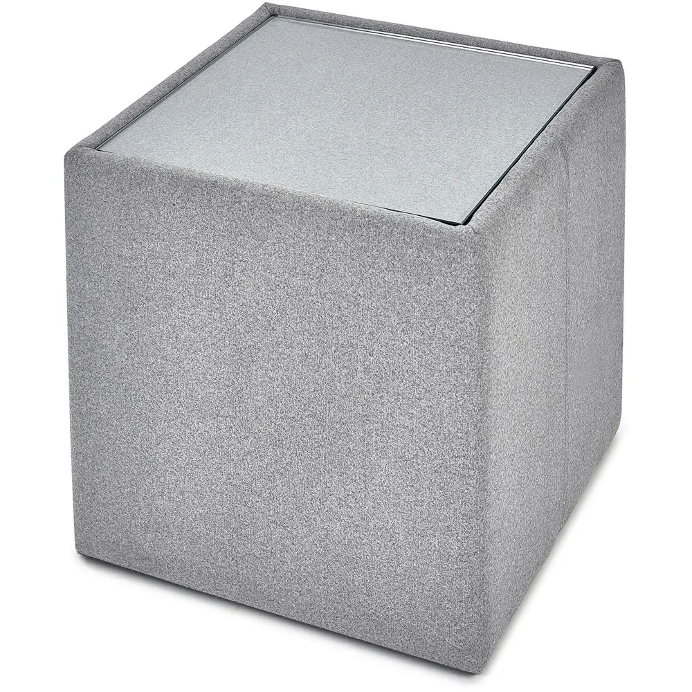 Rohe Square Lamp Table - Clear, Glass