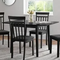 Rufford 4-Seater Extendable Dining Table - Black
