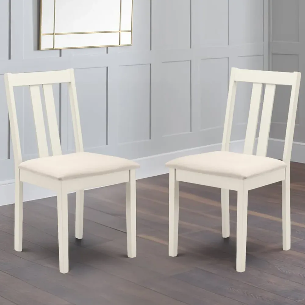 Rufford Set of 2 Dining Chairs - Ivory