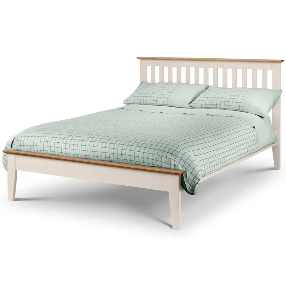 Salerno Double 2 Tone Shaker Bed - Oak