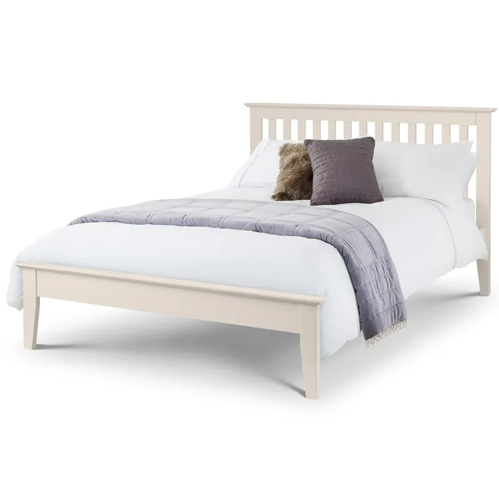 Salerno Double Shaker Bed - Ivory, Oak