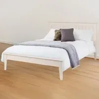 Salerno Double Shaker Bed - Ivory, Oak