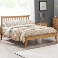 Salerno Double Shaker Bed - Oak