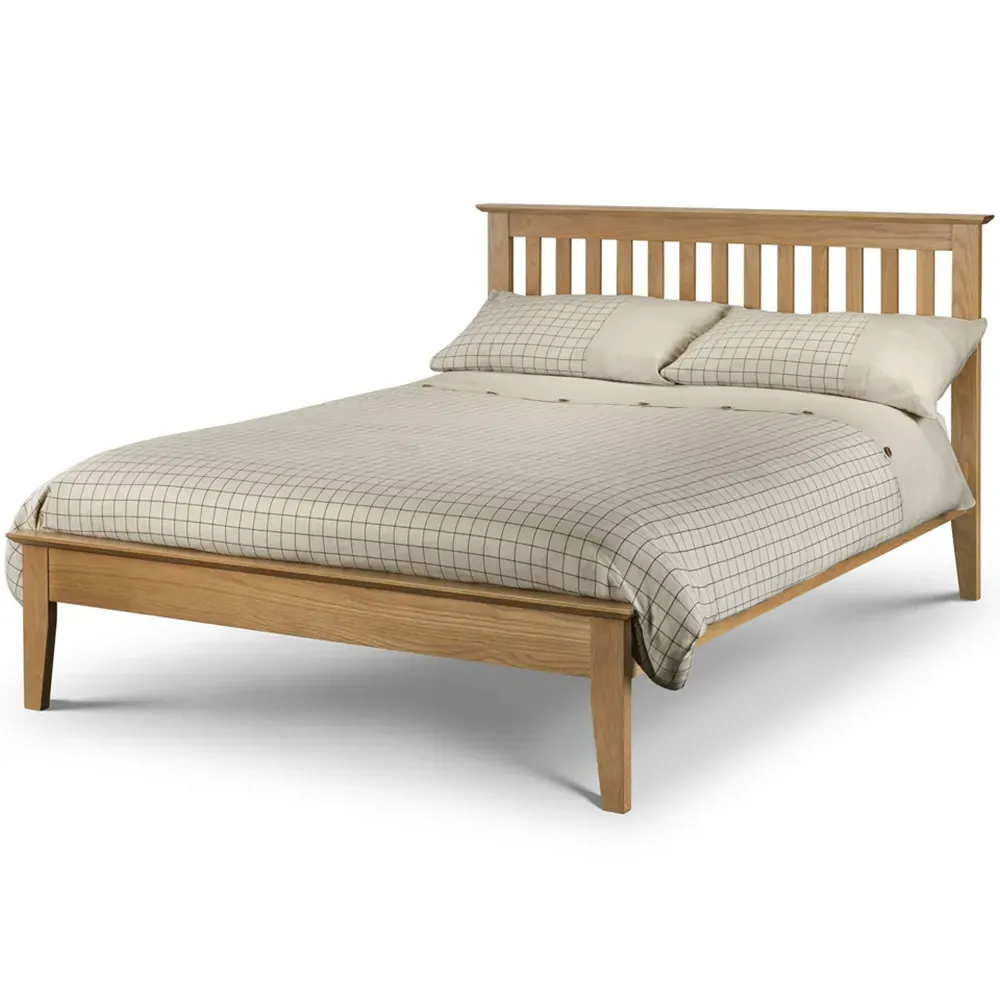 Salerno King Size Shaker Bed - Oak