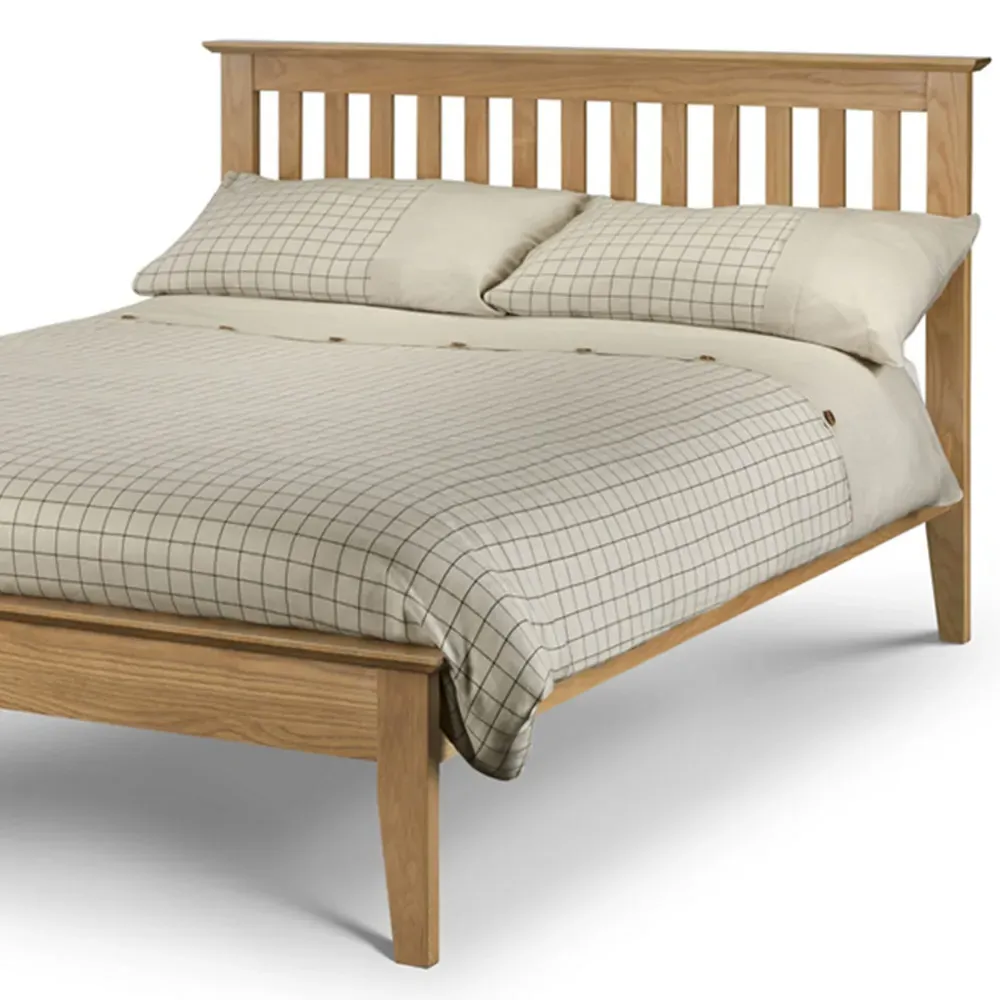Salerno King Size Shaker Bed - Oak