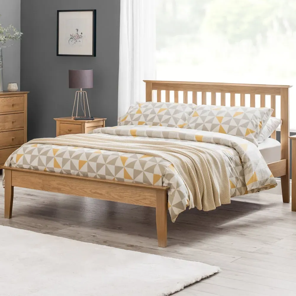 Salerno King Size Shaker Bed - Oak