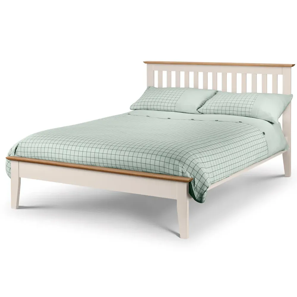 Salerno King Size Two Tone Shaker Bed - Oak
