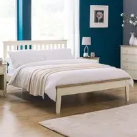 Salerno King Size Two Tone Shaker Bed - Oak