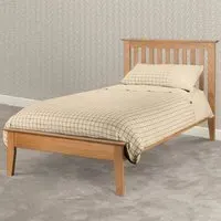 Salerno Single Shaker Bed - Oak