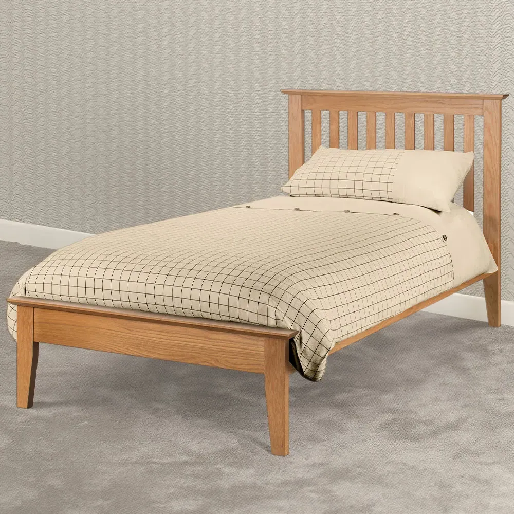 Salerno Single Shaker Bed - Oak
