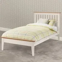 Salerno Single Two Tone Shaker Bed - Oak