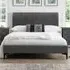 Sanderson King Size Bed Frame - Grey, Velvet