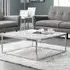 Scala Chrome Coffee Table - White, Marble