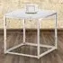 Scala Chrome Lamp Table - White, Marble