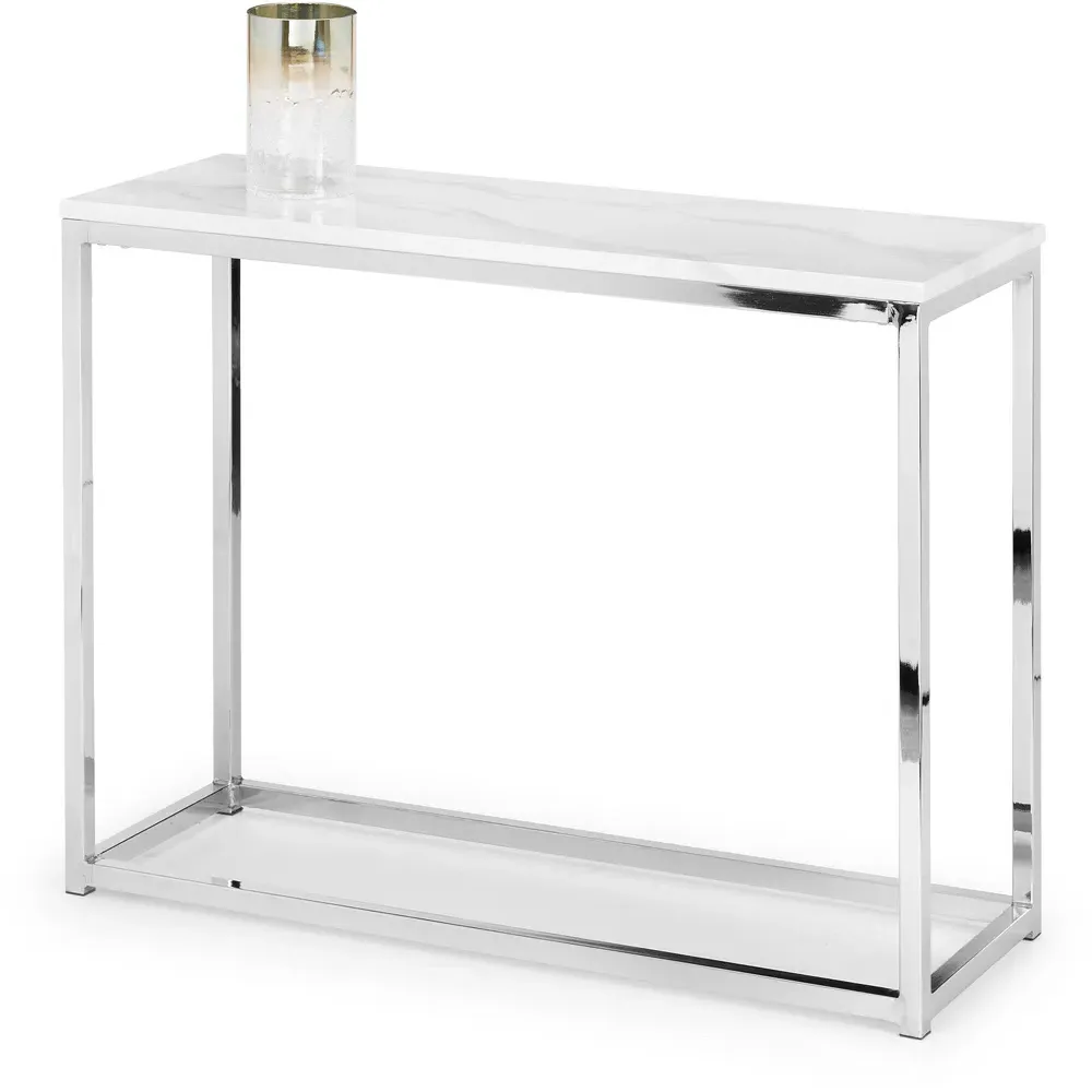 Scala Console Table - White, Chrome
