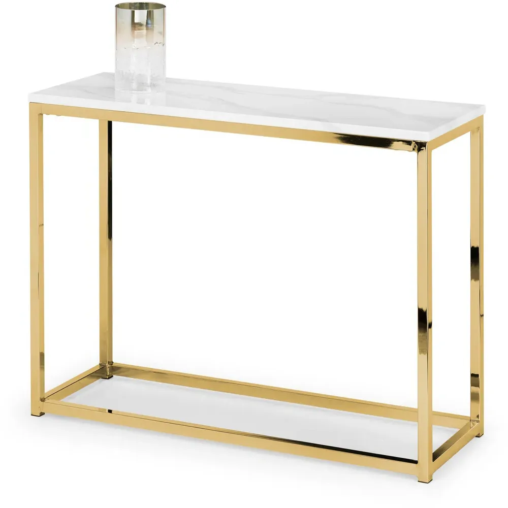 Scala Console Table - White, Gold
